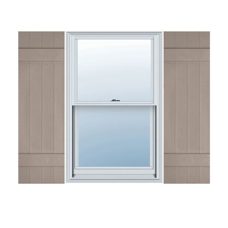 Ekena Millwork 14 in. W x 51 in. H Builders Edge, Four Board Joined 2 Batten, Board-n-Batten Shutters, 008, Clay, PR 080140051008